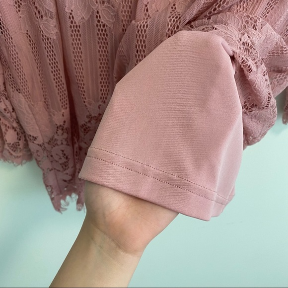 Soho pink mesh floral blouse Size XS - Picture 3 of 16